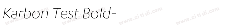 Karbon Test Bold字体转换